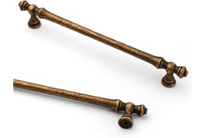 9BUILD Antique Brass 10 Pack Cabinet Handles - Drawer & Door - 160mm Zinc Alloy - UK0036