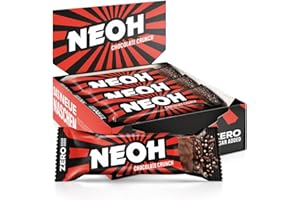 NEOH Zero Added Sugar Chocolate Crunch Bar | Keto-Friendly & Low Carb | 115 kcal & 1g Sugar | 6g Protein | The Healthy Alternative to Traditional Sweets | 12 Pack