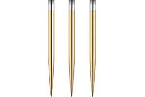 MISSION DARTS Mission Glide Standard and Personalised Dart Points | Gold Steel Tip Spare Point | Available in 30, 32, 34, 36, 38, 40