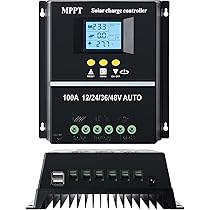 MPPT Solarladeregler 100A - Mit LCD Display & Dual USB Für 12V/24V Systeme