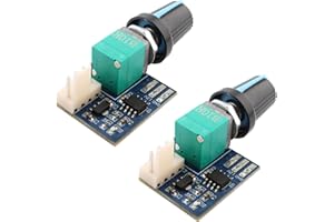 RUNCCI-YUN 2PCS Contrôleur de vitesse de ventilateur PWM, régulateur de ventilateur PWM DC 0-12V 4pin bouton de commande de vitesse de régulateur pour Châssis D'Ordinateur PC