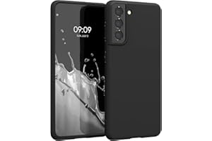 kwmobile Funda para Samsung Galaxy S21 Carcasa - Ultrafina de TPU y Silicona con Bordes elevados anticaídas - Negro Mate