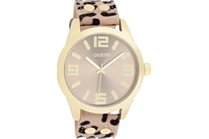 Oozoo Timepieces Damen Uhr - Armbanduhr Damen mit Lederarmband | Hochwertige Uhr für Frauen - Edle Analog Damenuhr in rund