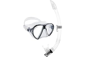 Cressi Ocean Mare - Masque Ocean ou Combo Set Ocean Masque + Tuba Gamma, Taille Unique, Unisexe Adulte
