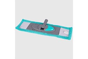 La Briantina Scopa TuttoBrilla Microfibra Liscia - Panno Soffice in Microfibra per Pulizia Delicata e Lucentezza dei Pavimenti – Sistema di Sgancio a Bottone - Snodo Centrale Piatto - Senza Manico