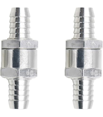 Valvole Di Ritegno Unidirezionali 1/4" | Confezione Da 10 Pezzi | Per Carburante, Olio, Aria, Liquidi | Materiale PP/PE | Temperatura Di Esercizio -40°C A +160°C