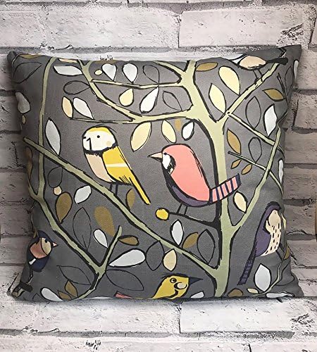 Tweety garden birds cushion cover.Fits 16 inch insert