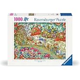 Ravensburger, 1000p Puzzle &Ccedil;i&ccedil;ekli Mantar Evler, Yetişkin Puzzle