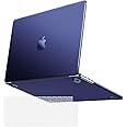MOSISO Compatible with MacBook Air 13 inch Case 2025 2024 2023 2022 M4 M3 M2 A3240 A3113 A2681,Hard Shell Case for MacBook Air 13.6 Ultra-Thin Slim Natural Original Color&KeyboardSkin, Navy Blue