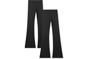 TERRANOVA Pack 2 Leggings Lunghi Donna a Zampa – Vita Alta, Fit Aderente, Look Casual