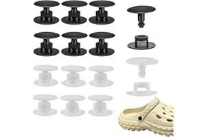 TIGERRDU 12 Pcs Strap Rivets, Black Rivets, Black Screw Rivet, Push in Screw Rivet for Shoes, Hole Plastic Rivets Push in Rivets Fastener for Shoes with Holes, Boots