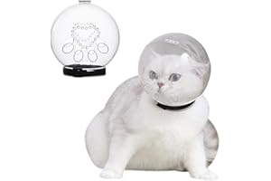 Zceplem Cappuccio Spaziale Traspirante per Gatti, Museruola Anti Morso, Maschera Trasparente per Animali Domestici, Protezione di Sicurezza per Tutti I Gatti A Punta