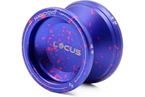 MAGICYOYO V6 JoJo Profi JoJo für Kinder Anfänger, Responsive Jojos für Erwachsene, Magic Yoyo V6 Locus Metall Jo-Jo Ball mit Yo-yo Handschuh+ Tasche+ 5 Jo-jos Saiten, Violett & Pink