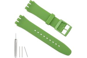 Hijiawee Cinturino in silicone per Swatch 17 mm 19 mm 20 mm, cinturino di ricambio impermeabile per orologio Swatch 20 mm/19 mm/17 mm per donne e uomini