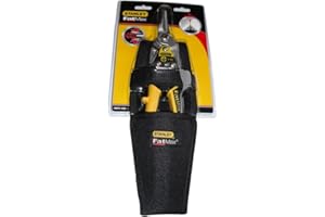 STANLEY Fmht9-14563 Cisailles Aviation À Tôle Gamme FATMAX - Étui De Rangement - Poignées Bi Matière Pour Plus De Confort -Bords Dentelés - Lames Chromées
