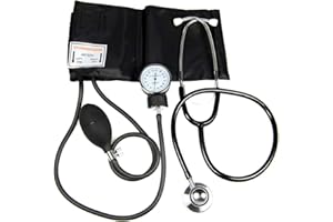 VALUEMED SPECIALISTS IN DIAGNOSTIC HEALTHCARE Valuemed - Aneroid Sphygmomanometer Blood Pressure Monitor Meter + Double Head Stethoscope + Case