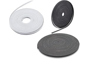 3D Drucker Zahnriemen,Tangger 2PCS 3D Drucker Zahnriemen klemme spanner 6mm 3D Drucker Zahnriemen rolle Drucker Riemen 3d drucker zahnriemenrad für 3D Drucker (weiß,schwarz)