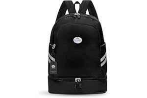 HUA ANGEL Sac à Dos Femme 20-30L Imperméable Pliable & Extensible avec Compartiment à Chaussures, Séparation Sec-Humide, Multi-Poches - Pour Sport Voyage Gym Randonnée Piscine Plage Yoga