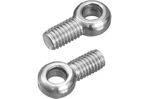 QUARKZMAN 4 st. Ringskruv M8 x 20 mm Hebegurtskruv 304 rostfritt stål Maskin-axel Svängbult Lyftring Ögon för rörledning Avstängningsventiler Byggfäste
