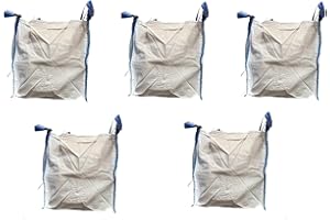 B teurobrecher - 5 Stück Big Bag 60x60x60cm - Säcke für Bauschutt, Holz, Gartenabfall, Sand - Bauschuttsäcke, Big bags Tragfähigkeit 1000 kg
