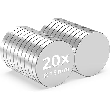 MIN CI 20 Pièces Aimant Puissant Autocollant, 20 x3mm Aimant Neodyme