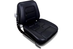 CARRETCAR EUROPEA ASIENTO CARRETILLA ELEVADORA UNIVERSAL PVC Negro - Asiento Para Máquinas Industriales, Tractores, Toritos, Excavadoras, Maquinas Industriales, Maquina Ganadera, Motos Agrícolas