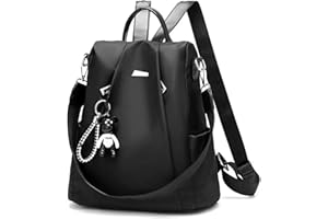 JSNOM Zaino Donna Tracolla Casual: Borsa a Zainetto Donna Antifurto Piccola Elegante Impermeabile Daypack per Universitá Sportivo Scuola Shopping