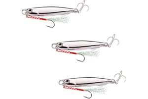 STARKVISTA 3PCS Sea Fishing Lures Set – Metal Spinners and Spoons for Mackerel, Bass, and Saltwater Use, Sequins, and Metal Jigs, Treble Hooks, Hard Baits, Ideal for Sea, Shore, and Boat Fishing