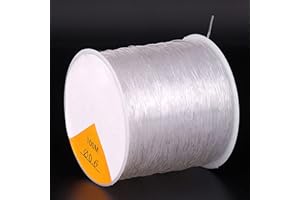 BEDECO Gummiband für Armbänder, Elastisches Nylonschnur Gummibänder Nylonfaden Transparent Reißfest Schmuckband Durchsichtiger Faden Elastisch Schmuckfaden Gummifaden Perlenband Basteln 0.6mm 100m