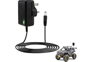 SUUOSL 6V Battery Charger for Child Electric Car, Kids Electric Car 6 Volt Battery Charger for Ride on Toys Car, Motorcycle, Quad Bike, Sports - Universal Supply Power Adapter 5.5mm*2.1mm