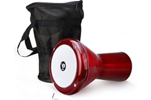 VD Vatan Kinder Darbuka – Handtrommel aus Aluguss, Rot, 30 cm Höhe, Pearl-Effekt, Inkl. Tragetasche & Stimmschlüssel, Für kleine Hände & Rhythmusförderung