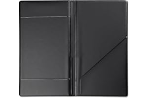 I Love Menu Dag Style Porte Addition Restaurant Ligne Risto, PVC, Couleur Noir, Fermé: 21,8 x 11,8 cm, Ouvert: 21,8 x 24 cm