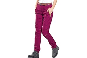 FLYGAGA Pantaloni Trekking Donna Invernali Impermeabile Pantaloni Sci Termici Softshell Pantaloni Escursionismo Caldo Pantaloni Softshell All'aperto