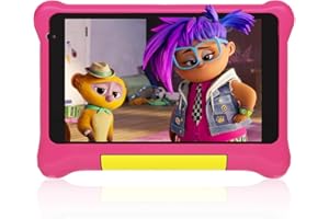 Freeski Tablet für Kinder, 7 Zoll Tablets für Kinder, Android 13 Tablet, 5GB+32GB, IPS HD, WiFi, Bluetooth, Dual Camera, Child Safety, Schutzhülle (Rosa)