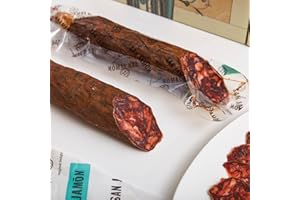 SAN JAMON SAN JAMÓN. Chorizo Cular 100% Ibérique de Fabrication Artisanale. Saucisse Séchée et Emballée sous Vide. Morceau Entier de Chorizo Ibérique de Bellota de 600 gr.