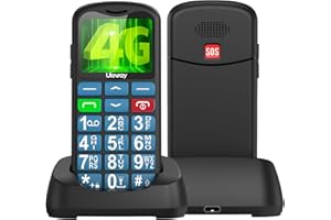 USHINING 4G Senior Mobile Phones SIM Free Unlocked, USB-C Charging Big Button Mobile Phone for Elderly, Elderly Friendly Basic Simple Mobile Phone with Charging Dock,SOS Emergency Button,Large Volume,FM Radio