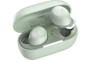 TOZO A1 2024 Neuf Écouteurs Bluetooth sans Fil Ecouteurs Bluetooth 5.3 avec ORIGX Acustique 30H Lecture EQ Ajustement Ultraléger USB Type C IPX5 Vert