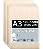12 PièCes Contreplaqué A3, Panneau De Contreplaqué 420X300*2 Feuilles De Bois Inces, Feuilles