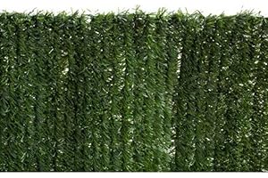 Mugar- Seto Artificial IGNIFUGO para ocultación de jardín, de 30 o 36 Varillas- 1x3m - 1,5x3m - 2x3m. (36 Varillas, 2x3m)
