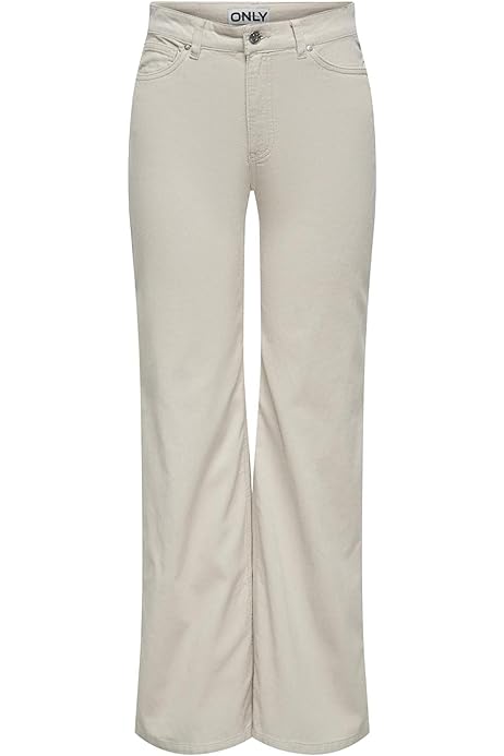 Pantaloni Di Lino Donna JDY - Vita Alta, Chiusura A Coulisse, 55% Lino 45% Viscosa