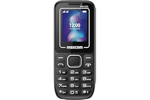 Maxcom MM135L Basic Mobile Phone 2G Dual SIM Unlocked Feature Phone with 1.77" Screen – Ideal Cheap MobilePhone for Senior Phone User Charges from any USB-C Port Ergonomic Design - Black