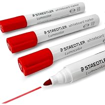 Staedtler Lumocolor – Set 4 Pennarelli Per Lavagna Bianca + Cancellatore - 2