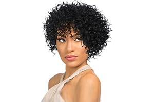 CORLIDEA Peluca afro rizado negro corto encaje frente peluca corto Culry humano pelo peluca mujer natural brasileño rizado corto peluca rizado peluca rizada Afro peluca pelo humano densidad negro