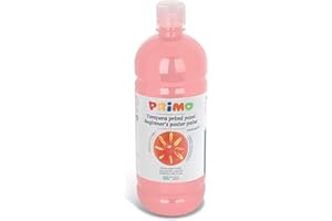 PRIMO - Tempere Lavabili per Bambini +3 Anni e Principianti in Bottiglia da 1L, Colori a Tempera Primi Passi per Dipingere su Carta, Stoffa, Vetro e Altro, Lavoretti Creativi per Bambini e Hobby