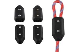 INCREWAY 4PCS Reusable Rope Clamp Plastic Rope Connector Clamp Suitable for 9-10 mm Nylon Rope or Braided Ropes