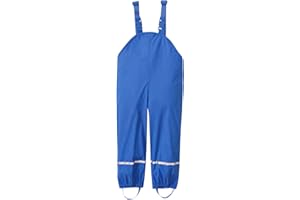 De feuilles Kids Boys Girls Waterproof Dungarees Adjustable Strap Rain Pants Over Trousers Dirty Proof Outerwear Bib Pants