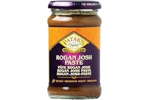 ‎PATAK'S PATAKs Rogan Josh Currypaste, Leicht scharfe Gewürzpaste für authentische Curry-Gerichte, Ideal zum Würzen von Fleisch, Fisch oder Gemüse, 6 x 283 g