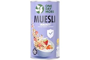 ONEDAYMORE One Day More Muesli Immunité 450 g Petit-déjeuner nutritif pour l’énergie, Croustillant, Douceur naturelle, Parfait pour commencer la journée