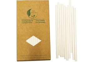 BOFA ECO TABLEWARE Białe słomki papierowe słomki do picia 100 pudełek bez plastiku 19 cm
