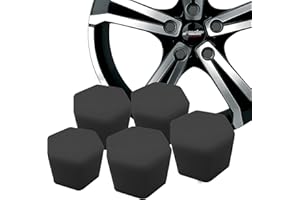 Simoni Racing CBB/19 Soft SIL Copribulloni Universali, Set Tappi Copribulloni Ruote Auto,Copridadi Ruota per Auto,Tappi Dadi Ruota Cerchione, Chiave 19 in Silicone Nero